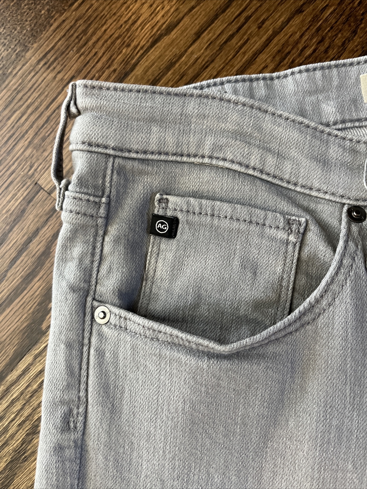 AG Adriano Goldschmied Jeans Womens 33 Gray The Stevie Ankle Slim Straight Leg - View 4