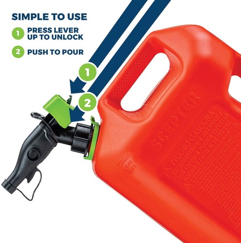 5 Gallon Gas Can SmartControl Enhance Fuel Gasoline Container Fast Fills Red US - Picture 6 of 9