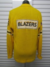Vintage Oklahoma City Blazers Hockey Jersey Knit Sweater Circa 1960's