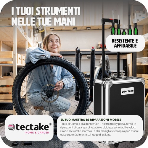 SET DI ATTREZZI TROLLEY VALIGIA PORTATTREZZI PORTAUTENSILI CASSETTA 1200 PEZZI - Foto 9 di 12