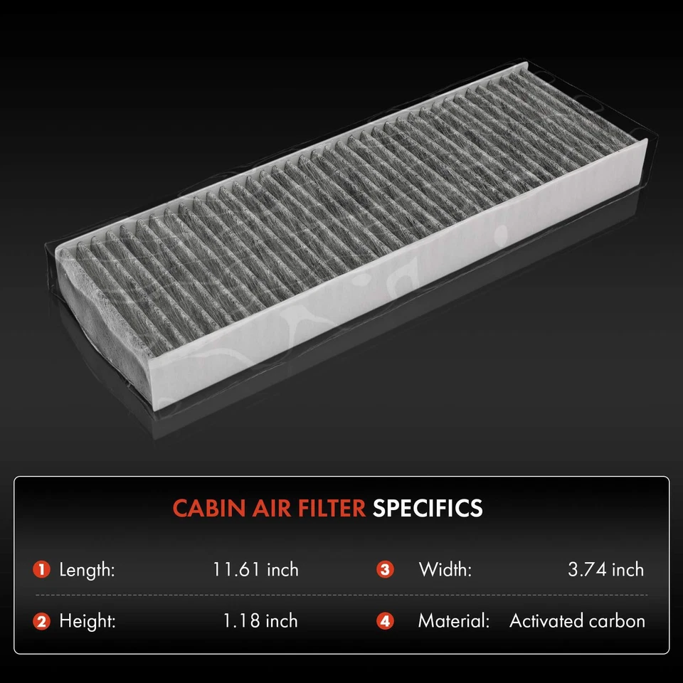 4x Filtro de aire de cabina de carbón activado para Honda Accord 98-02 Acura TL 99-03 CL Foto 2 de 4