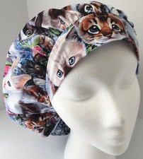 Cat Kitten Adjustable Scrub Cap Medical Bouffant Medium Surgery Hat Veterinarian