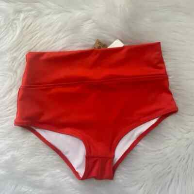 NEW wTag-PINK VS Active Reddish/Orange  High Waist Shortie  Sz M