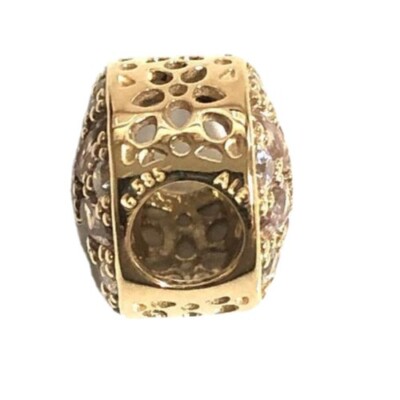 Pandora 14kt Gold Opulent Floral Charm #751003NBP | eBay