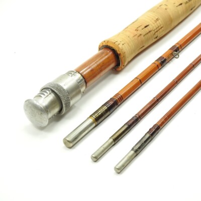 Unmarked Vintage Bamboo Fly Fishing Rod. 8' 6”. 3/2. Refinished