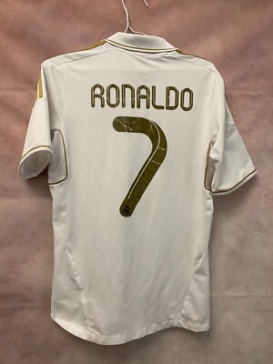 Real Madrid #7 Ronaldo Home Jersey Shirt Season 2011-12 Size