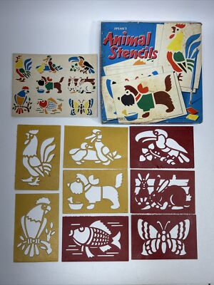 Vintage Rare Spear s Animal Stencils Spear s Games