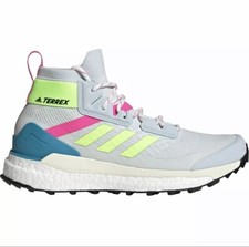 New Adidas Terrex Free Primeblue Hiking Blue Yellow Women Sz 11.0 Men 9.5 FY7336