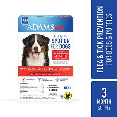 Adams Plus Flea and Tick Spot On for Extra Large Dogs 61-150 lbs.