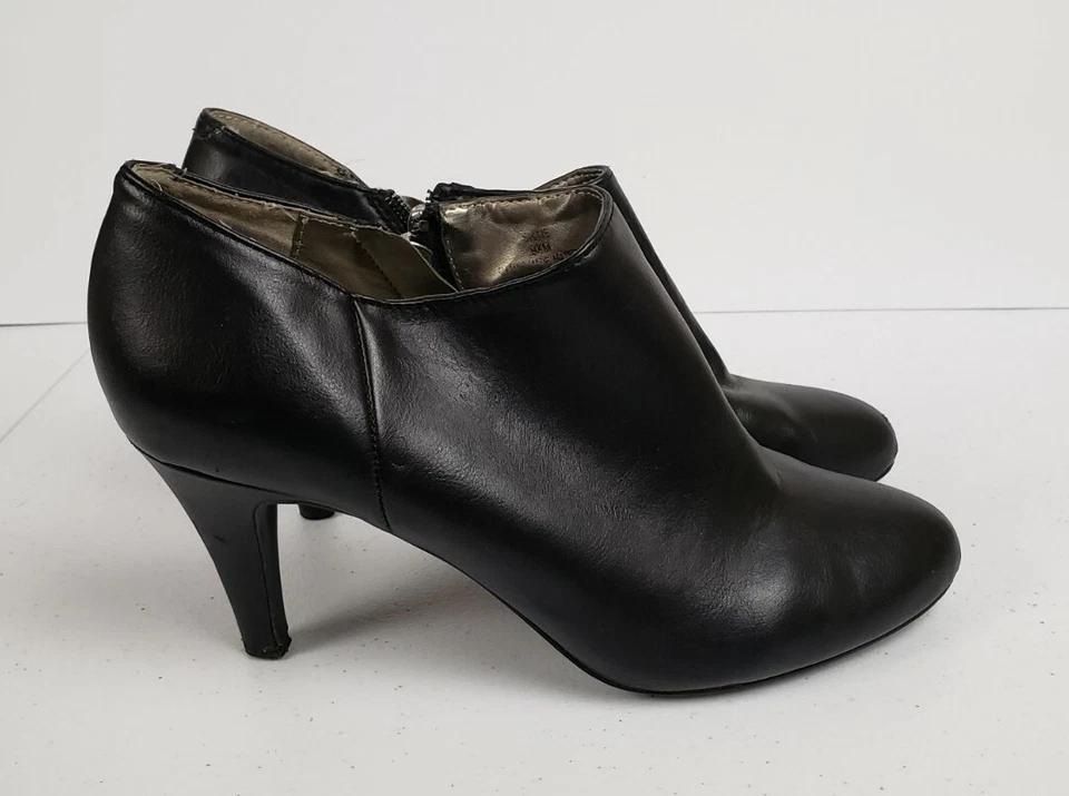 Botines Style Co Tacón 3 pulgadas Cuero Negro Mujer Talla 9M Foto 4 de 4