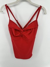 Athleta Tankini Swim Top Size 36B/C Red E1