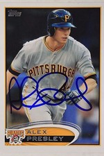 Pittsburgh Pirates Alex Presley Signed 2012 Topps Autograph Card #PIT2 TOUGH 106