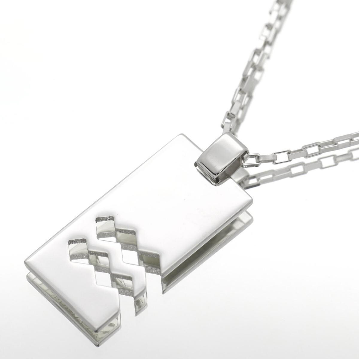 Gucci Necklace Zodiac Sign Plate Pendant Silver Ag925 Men's 500mm