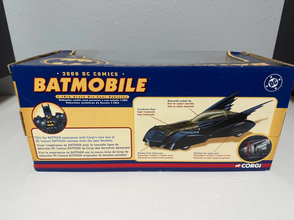 1/18 DIECAST CORGI 2000 DC COMICS BATMAN BATMOBILE (NEW) - Image 4 of 4