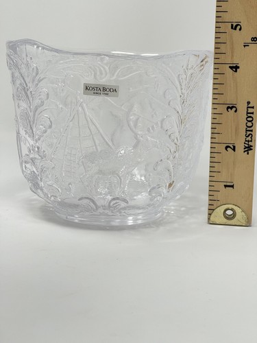 KOSTA BODA Swedish Glass Rhapsody Bowl KJELL ENGMAN Folklore Christmas Holiday - 第 2/9 張圖片