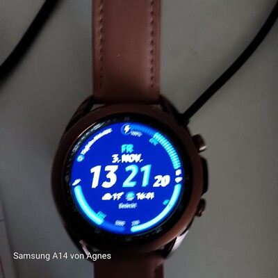 Samsung Galaxy Watch3 SM-R850 41mm Edelstahlgehäuse mit Lederriemen - Mystic...