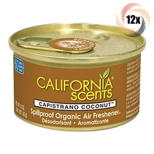 12x Cans California Scents Capistrano Coconut Spillproof Air Freshener | 1.5oz