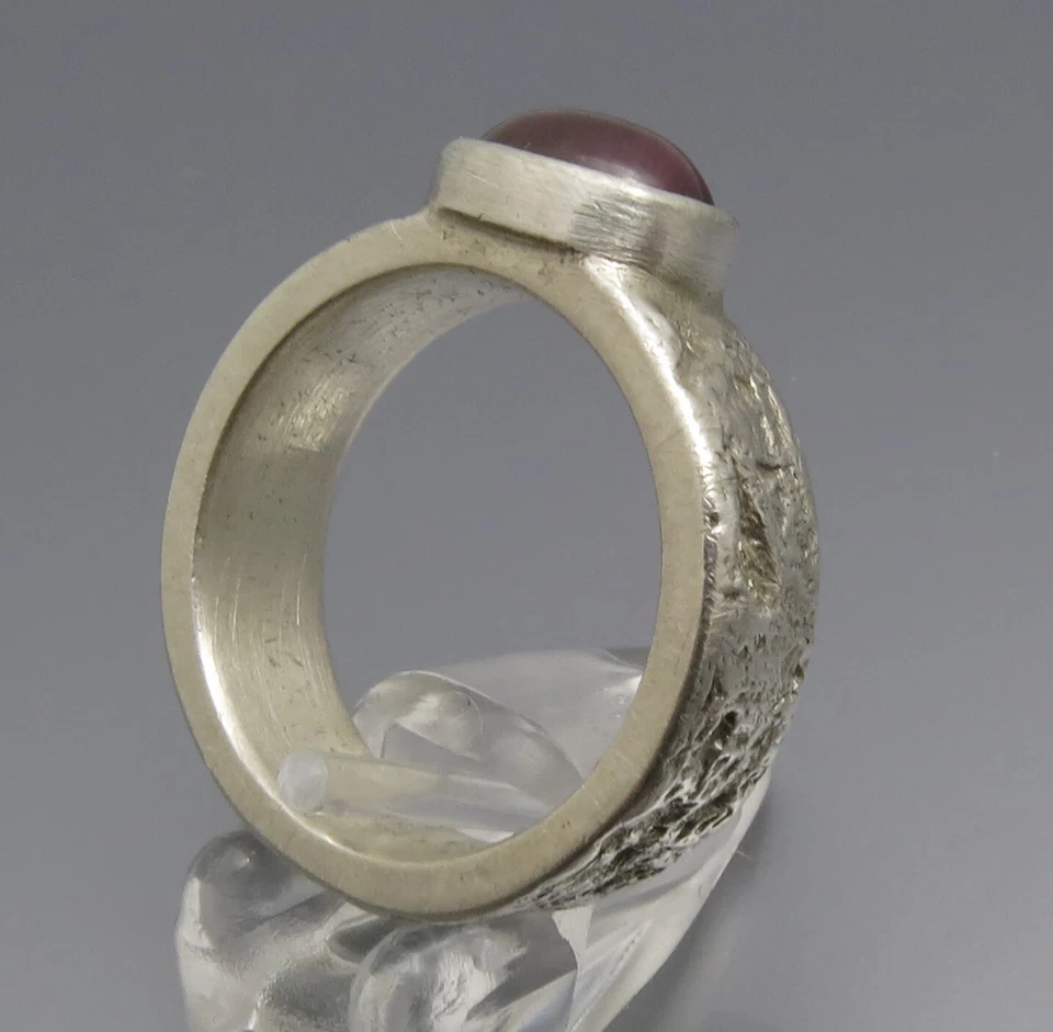 REIF-DESIGN - RUBIN RING - UNIKAT AUS EIGENER GOLDSCHMIEDE - 999 FEINSILBER - Bild 3 von 4