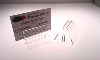 Klar Acryl Plexiglas Show Kartenhalter Name Platzhalter 50mm breit Plexiglas 
