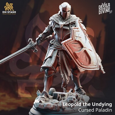 Leopold the Undying Cursed Paladin of Vengeance Fighter Miniature | D&D DnD |