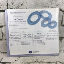 NEW Creative Memories Custom Cutting System 4 Oval Patterns & Sizing Template