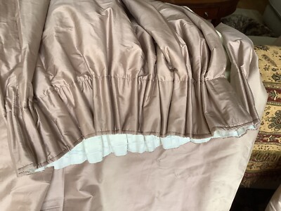 Laura Ashley Seide kreiderosa, gefütterte Vorhänge