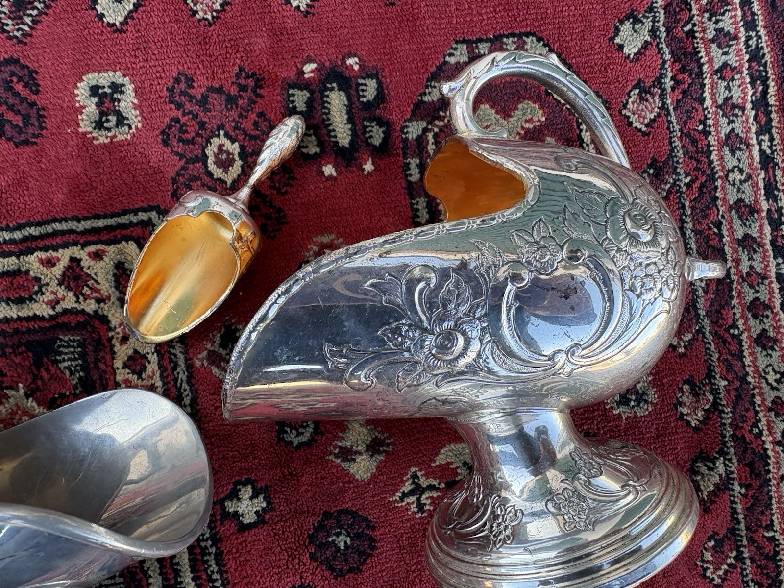 Raimond Vintage 1960's Sugar Scuttle w/Scoop Etched Ornate F