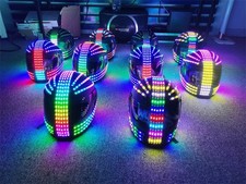 LED Robot Helmet For Luminous Robot Costumes Dance Party Only Helmet Performance