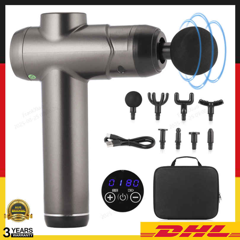 Electric Massage Gun 8 Köpfe Faszienpistole Muskelmassage 99 Modi massagegerat