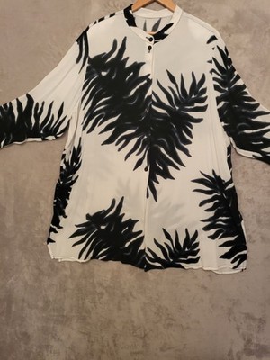White/Black Tie Dye Artsy Chic Boho Kimono Plus Size 