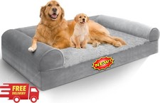 Cama ortop dica para perros grandes, lavable y resistente a las mordeduras. Cama