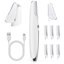 Facial Hair Removal for Women, 2-in-1 Dermaplane Razor for Women Face Peach F...