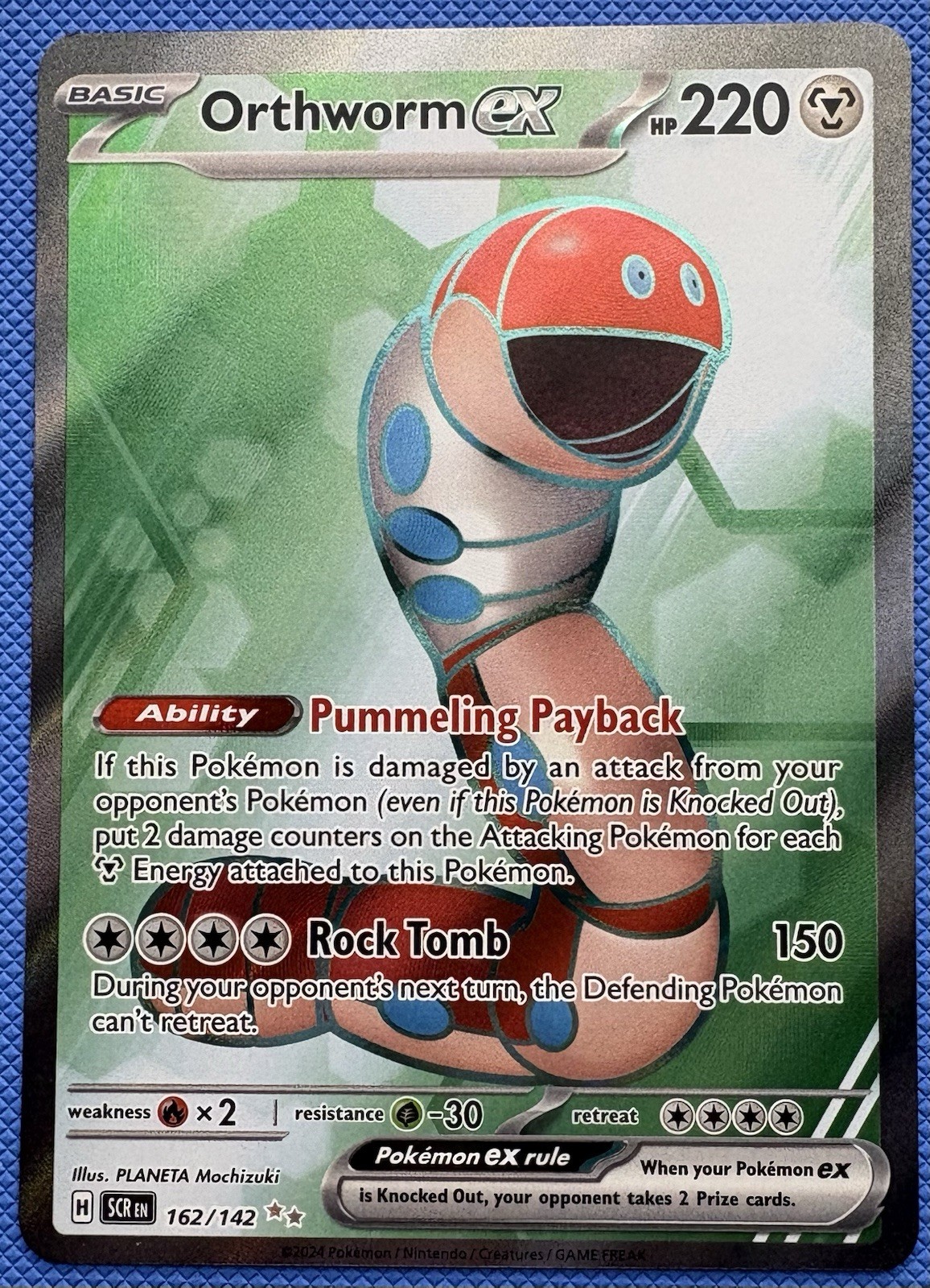 Orthworm ex 162/142 SV07: Stellar Crown Ultra Rare Holo English Pokémon TCG