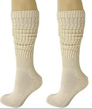 Natural Men's Slouch Socks Sports Long Heavy Boot Work Sz 7-10 Workout