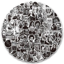 SEMYEIYO 200 PCS Horror Black Stickers and Decals,Horror Movie Sticker