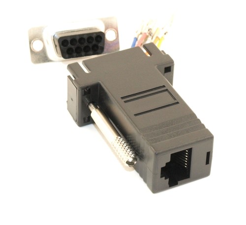 DB9-Female a RJ45 (8 fili) Adattatore modulare RS232 nero - Foto 2 di 2