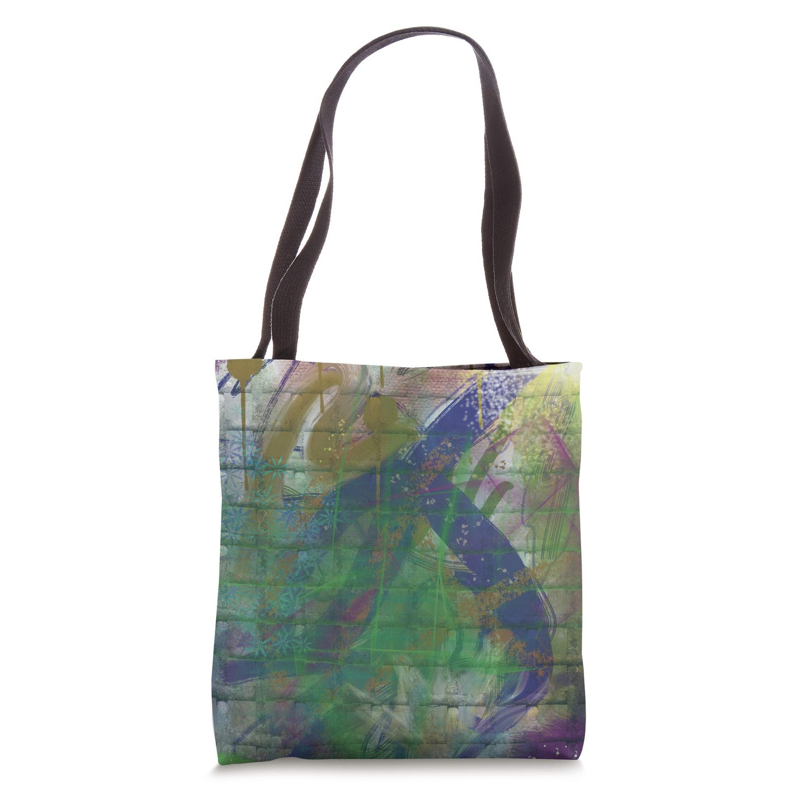 Messy Abstract Graffiti Art Brick Wall Flames Disorder Tote Bag