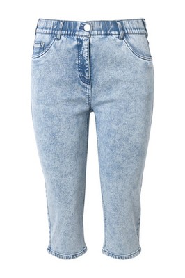 Ulla Popken Damen große Größen Capri Sarah Denimsweat Jeansoptik