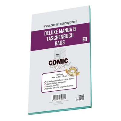 Comic Concept Deluxe Manga Bags XL (165 x 220  mm) 100 Hüllen