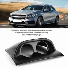 2 Dual Hole Dash Gauge Pod Holder Sturdy Stylish For Car Auto Black JAHL