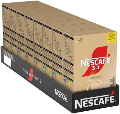 NESCAFÉ 3-in-1 Creamy Latte Getränkepulver Bohnenkaffee Sticks 8er Pack 1200g