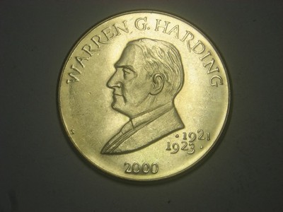 LIBERIA 2000 S Cooper Nickel Coin $5 Series U.S. Pres  Warren G Harding