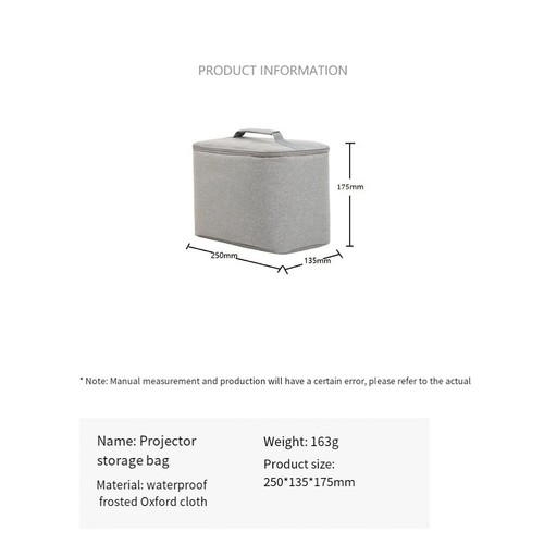 Bolsa de proyector portátil para HY320 Estuche de almacenamiento Bolsa de proyector de transporte de viaje5223 - Imagen 10 de 10
