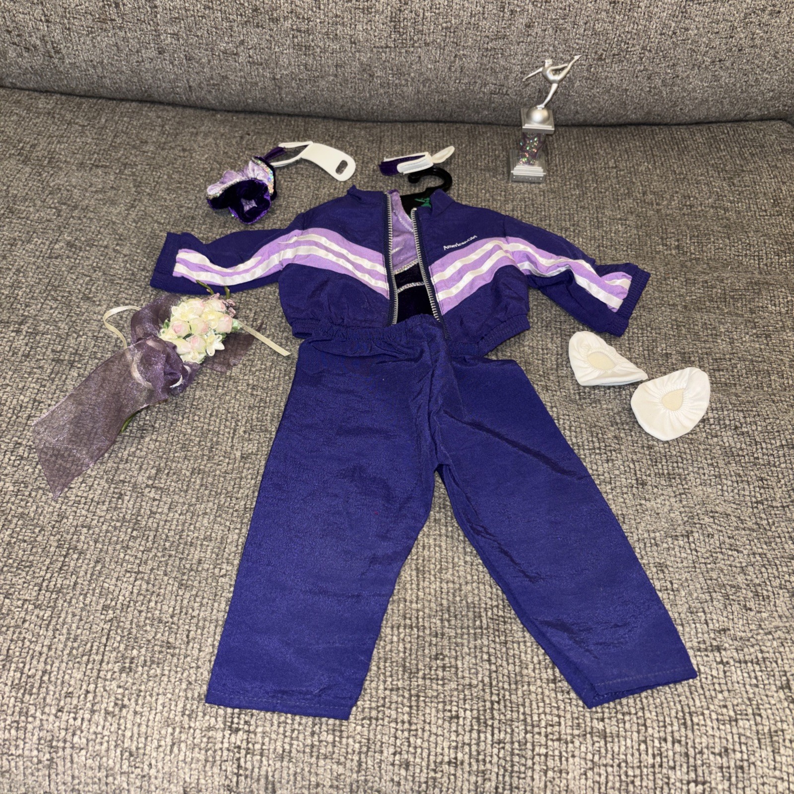 American Girl Doll 2001 Purple GYMNASTICS Retired Warm Up Su
