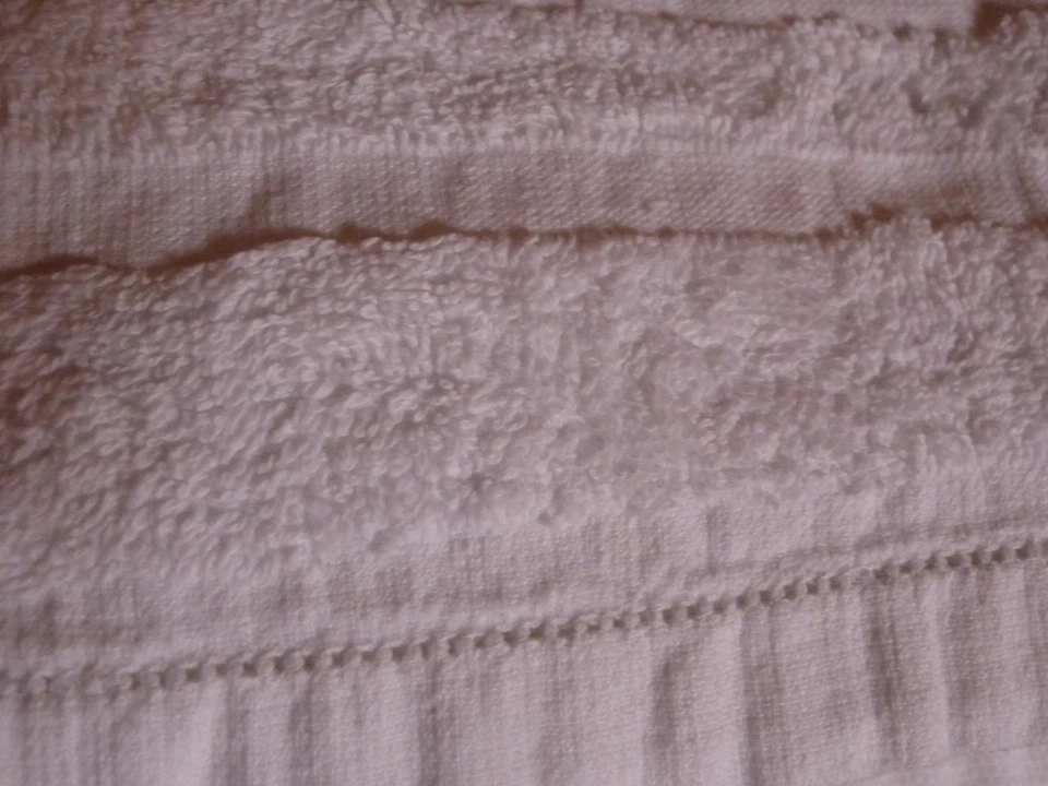 lot de 6 serviettes de toilette 100% coton blanc de blanc - Photo 3/3