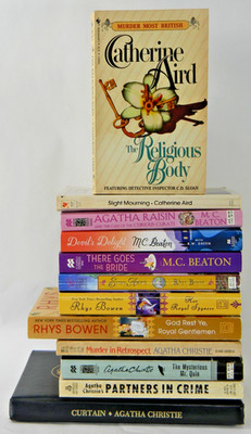Lot of 12 Mysteries, some Cozy  (HC/PB) Christie, Beaton, Bowen, Aird - GOOD