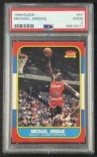MICHAEL JORDAN PSA 2 1986-87 FLEER BASKETBALL #57 ROOKIE RC BULLS HOF