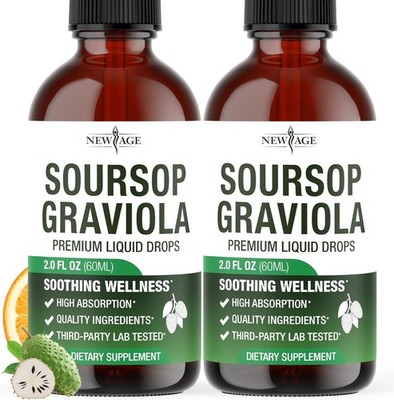 Soursop Graviola Immune & Digestion Support Supplement + Elderberry, Olive Leaf