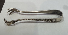 Vintage Stieff sterling silver ornate sugar tongs