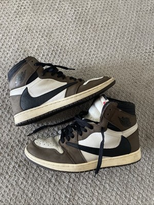 Travis Scott Cactus Jack x Air Jordan 1 Retro High OG 'Mocha' Sneakers Size 11